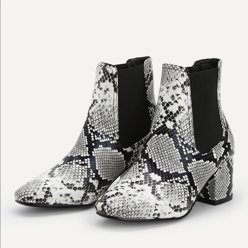 Snakeskin Ankle Boots